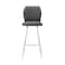 Armen Living Tandy Gray Faux Leather and Brushed Stainless Steel 26" Counter Stool LCTNBABSGR26 - alternate 5